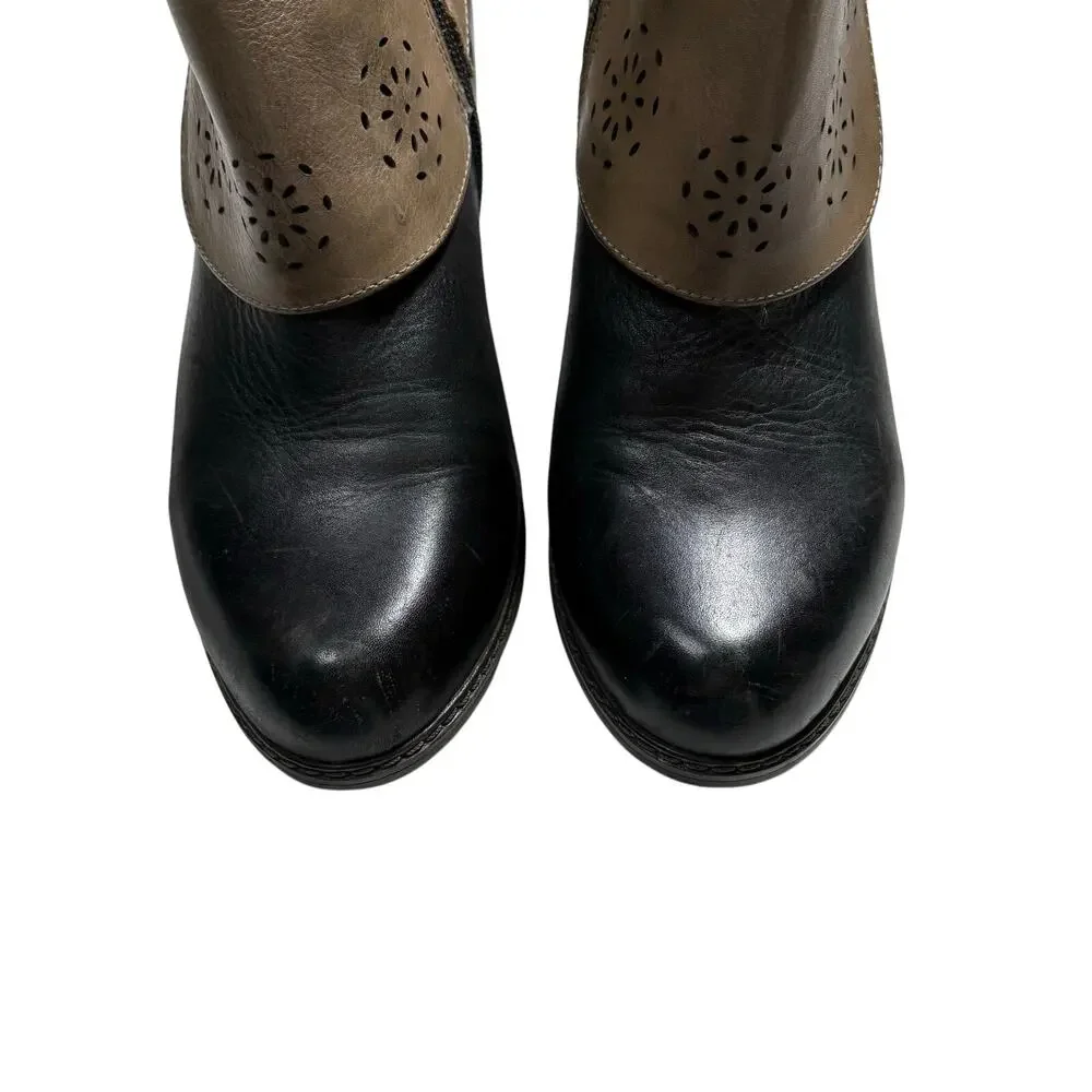 Elite by Corkys Women's Western Style Black & Brown Booties - Size 7 - Barbara